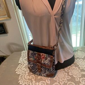 Floral Patchwork Boho Crossbody Bag